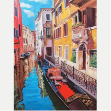 Холст на картоне с контуром, Города №2, 30х40, хлопок, акрил, ROSA START (GPA284213)