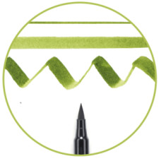 Маркер-кисточка акварельные KOI, Зеленый болотный (130), Sakura