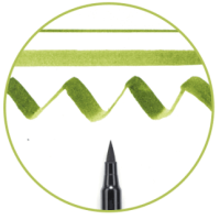 Маркер акварельний пензель KOI Sakura, Зелений болотний №130