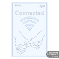 Трафарет многоразовый универсальный №U109 серия Love 13х20см прозрачный 0,5мм ROSA TALENT