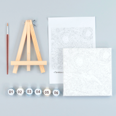 Набор картина по номерам Танец дельфина, 15x15 см, с мольбертом ROSA START