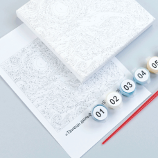 Набор картина по номерам Танец дельфина, 15x15 см, с мольбертом ROSA START