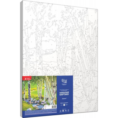 Картина по номерам, набор стандарт Березы, 35х45 см, ROSA START