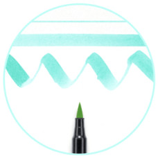 Маркер-кисточка акварельные KOI, Зеленый ледовый (128), Sakura