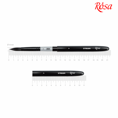 Кисть синтетика круглая, TRAVEL BRUSH, STREAM 158, № 7, к.р. кисть ROSA 18431586