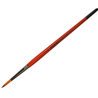 Пензель Синтетика кругла, Carrot 1097R, № 4, коротка ручка KOLOS