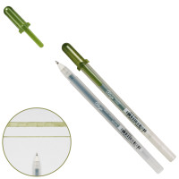 Ручка гелевая, GLAZE 3D-ROLLER, Зеленый хаки, Sakura