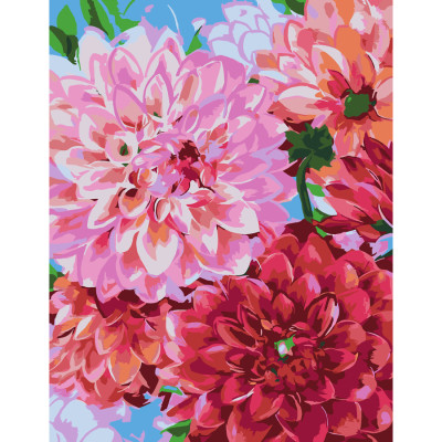 Набор картина по номерам, „Цветы георгина“, 35х45 см, в коробке, ROSA START