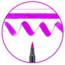 Маркер-кисточка акварельные KOI, Розово-красный (221), Sakura