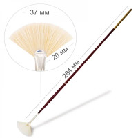 Кисть Щетина веерная, 6007, № 0, длинная ручка KOLOS