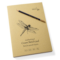 Блокнот-склейка для рисунка AUTHENTIC А4, 80 г/м2, 100л, кремовый цвет, SMILTAINIS