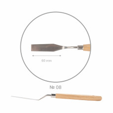 Мастихін ROSA Studio 11908 прямокутний, довжина 6,5 см, ст,код1021