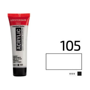 Фарба акрилова AMSTERDAM, (105) Білила титанові, 20 мл, Royal Talens