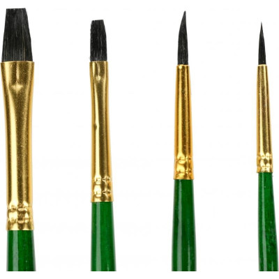 Набір пензлів 7065, поні круг/плос, 2/2 шт, KOLOS