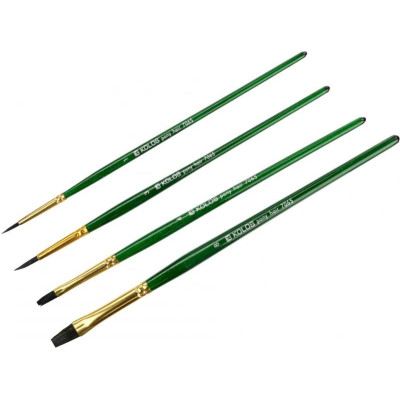 Набір пензлів 7065, поні круг/плос, 2/2 шт, KOLOS