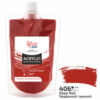 Фарба акрилова Червона чорна 200 мл ROSA Studio