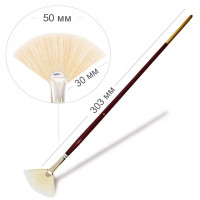 Пензель Щетина віяла, 6007, № 6, довга ручка KOLOS