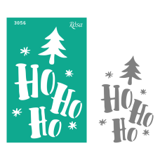 Трафарет многоразовый, №3056, Элементы и надписи 13х20см, серия Новый год, ROSA Talent