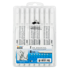 Набор черных лайнеров Marvy Drawing Pen, 8 шт