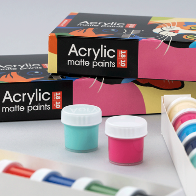 Набір акрилових фарб ColorCat матові 18x10 мл Arteo