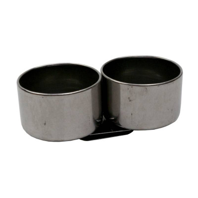 Маслёнка двойная, металлическая (d:5 см, 10,1х3 см), D,K,ART CRAFT