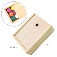 Пенал для гуаші дерев'яний, 17х13,3х5,3см, ROSA Studio