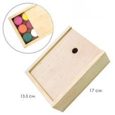 Пенал для гуаши деревянный, 17х13,3х5,3 см, ROSA Studio