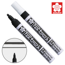 Маркер Pen-Touch Черный, средний (MEDIUM) 2.0 мм, Sakura (XPFKA#49)