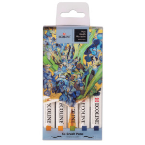 Набір пензлів-ручок Ecoline Brushpen Van Gogh Museum 5 кол, Royal Talens