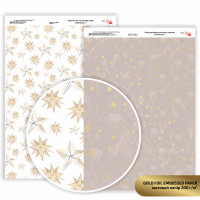 Папір двосторонній дизайнерський матовий „Gold Drops 1, з тисненням, 21х29,7 см, 200 гм2, ROSA TALENT (5311188)