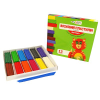 Пластилін восковий Craft Joy 12 кольорів, 144 г., ГАММА