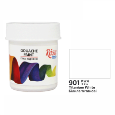 Фарба гуашева, Білила титанові, 40 мл, ROSA Studio