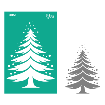 Трафарет многоразовый, №3051, Элементы и надписи 13х20см, серия Новый год, ROSA Talent