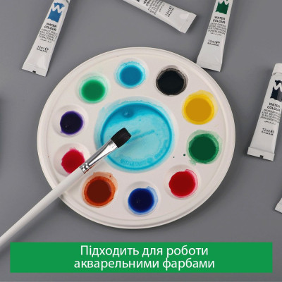 Палитра SINOART, бамбуковая, биоразлагаемая, диаметр 18,7 см, 10 лунок, 10 шт в упаковке Палитра SINOART, бамбуковая, биоразлагаемая, диаметр 18,7 см, 10 лунок, 10 шт в упаковке