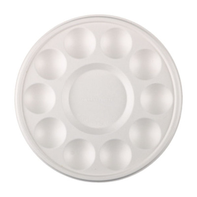 Палитра SINOART, бамбуковая, биоразлагаемая, диаметр 18,7 см, 10 лунок, 10 шт в упаковке