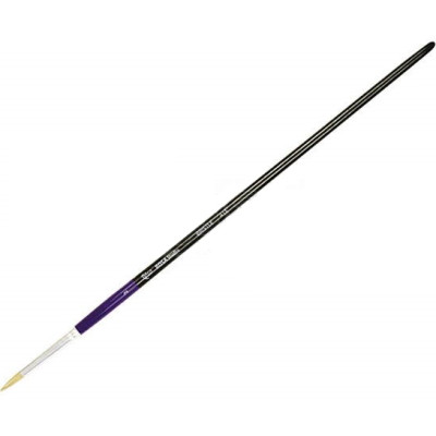 Пензлик Щетина кругла, 411, №2, довга ручка ROSA Studio