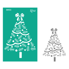 Трафарет многоразовый, №3053, Элементы и надписи 13х20см, серия Новый год, ROSA Talent