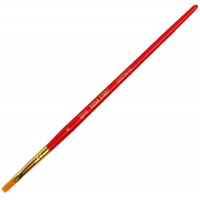 Кисть Синтетика плоская, № 6, короткая ручка ROSA START