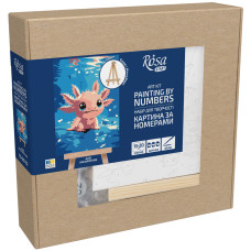 Набор картина по номерам Аксолотль, 15x20 см, с мольбертом ROSA START