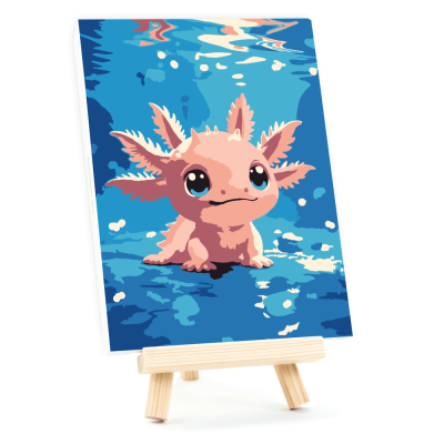 Набор картина по номерам Аксолотль, 15x20 см, с мольбертом ROSA START Набор картина по номерам Аксолотль, 15x20 см, с мольбертом ROSA START