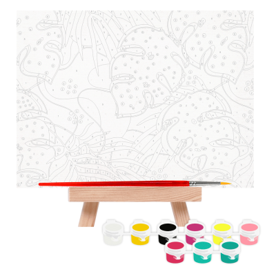 Набір, картина за номерами, „Листя“, 15х20см, з мольбертом, ROSA START