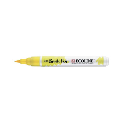 Пензель-ручка Ecoline Brushpen (205), Жовта лимонна, Royal Talens