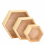 Набор деревянных декоративных полочек Соты, 3 шт (13х15х8 см, 18х21х8 см, 23х27х8 см), ROSA TALENT