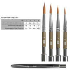 Кисть микс соболь и синтетика круглая TRAVEL BRUSH LAKE серии 178 №2