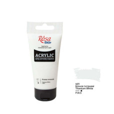 Фарба акрилова, Білила титанові, 75 мл, ROSA Studio