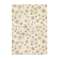 Бумага с рисунком Новогодние снежинки А4(21х29,7см) Золотая 300г/м2 Heyda