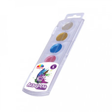 Набор медовой акварели Творчество, 6 цв, Перламутровых, б / кисточки, ГА ммА