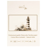 Блокнот для акварели PRO CREATE Torchon 20*28см, 250г/м2, 10л, белая бумага, SMILTAINIS (AS-10(250)ST/P)