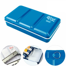 Пенал металевий для акварельних фарб на 12 кювет бірюзовий ROSA Gallery