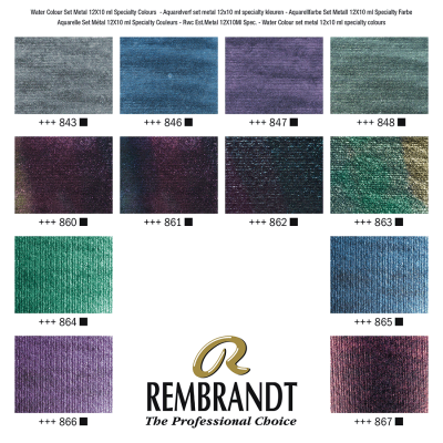 Набір фарб акварельних Rembrandt SPECIALTY 12х10мл металевий пенал Royal Talens